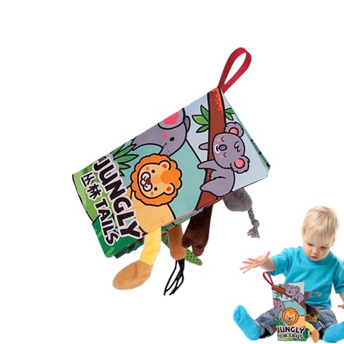 Stoffbuch - Knisterbuch - Dschungel & Meerestiere Fühlbuch Mit Mehreren Texturen, Sensorisches Lernspielzeug Zur Frühförderung Für Babys Und Kinder von Generisch