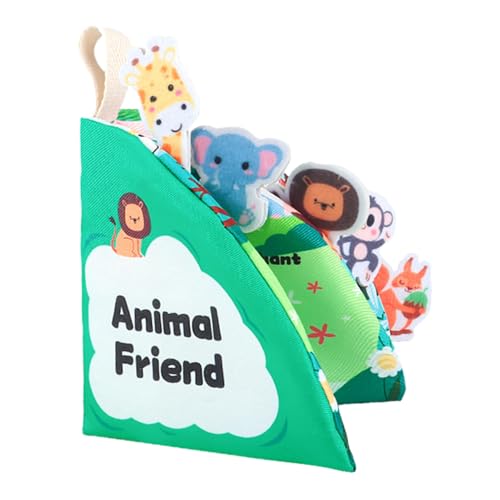 Stoffbücher - Soft Crinkle Lernbuch, Kleinkinder Interactive Touch Book | Quietschendes Stoff Tierbuch Mit Sensorischen Merkmalen Der Frühen Bildung, Babyentwicklung Spielzeug Für 6 Bis 12 Monate Stoffbücher - Soft Crinkle Lernbuch, Kleinkinder Interactive Touch Book | Quietschendes Stoff Tierbuch Mit Sensorischen Merkmalen Der Frühen Bildung, Babyentwicklung Spielzeug Für 6 Bis 12 Monate von Generisch
