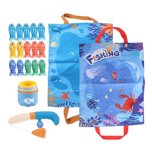 Stofffischereispielzeug mit Stapelbechern - Sortieren des Bildungsspiels für Kleinkinder | Sensorisches Wasserspiel für Kinder im Vorschulalter, Badewanne Pool Party, frühkindliche Entwicklung und int von Generisch
