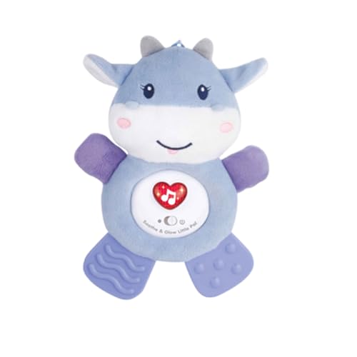 Stofftier 13 cm Musikalisches Baby-Beißspielzeug mit sanftem, hellem Beißspielzeug für Babys Deutschsprachig (Blue, One Size) von Generisch