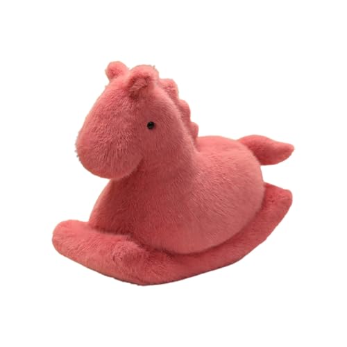Stofftier Schaukelpferd Dekokissen Weicher Schlafbegleiter Für Zuhause Bett Sofa Wohnzimmer Schlafzimmer Auto Bewegungs-Spielkatze (B, 40cm) von Generisch
