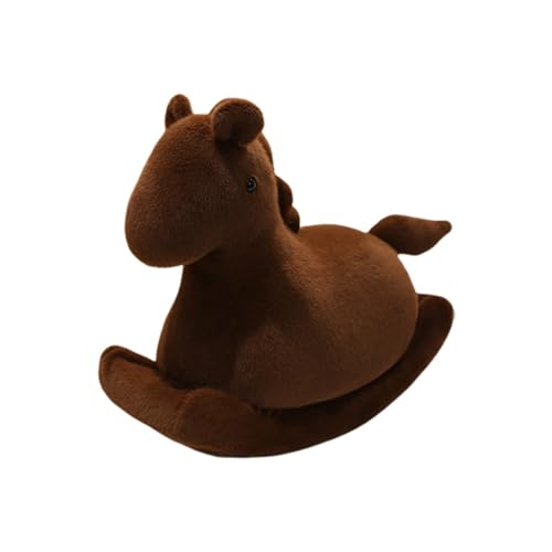 Stofftier Schaukelpferd Dekokissen Weicher Schlafbegleiter Für Zuhause Bett Sofa Wohnzimmer Schlafzimmer Auto Bewegungs-Spielkatze (E, 40cm) von Generisch
