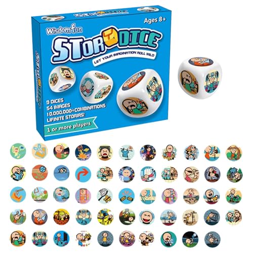 Story Cubes –9pcs Creative Family Dice Game | Lustige Brettspiele | Brain Necking Puzzle Games | Würfel Mit Geschichtenerzählen | Geschichtenerzählen Spiel Für Kinder, Erwachsene, Partyabende Und Bild von Generisch
