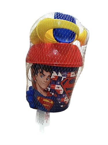 Strand-Set für Kinder, Eimer mit Zubehör, Blau und Rot, Superhelden-Design Strand-Set für Kinder, Eimer mit Zubehör, Blau und Rot, Superhelden-Design von Generisch