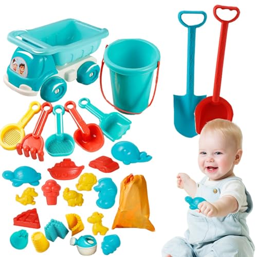 Strandspielzeug, Sandspielzeug - 29 Stück Gebäude Kit | Aufbewahrungstasche, Sifter, tragbarer Eimer, Formen, Schaufeln, Rechen für den Urlaub im Freien im Freien Strandspielzeug, Sandspielzeug - 29 Stück Gebäude Kit | Aufbewahrungstasche, Sifter, tragbarer Eimer, Formen, Schaufeln, Rechen für den Urlaub im Freien im Freien von Generisch