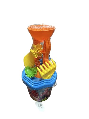 Strandspielzeug-Set für Kinder, Eimer mit Rechen und Zubehör, mehrfarbig Strandspielzeug-Set für Kinder, Eimer mit Rechen und Zubehör, mehrfarbig von Generisch