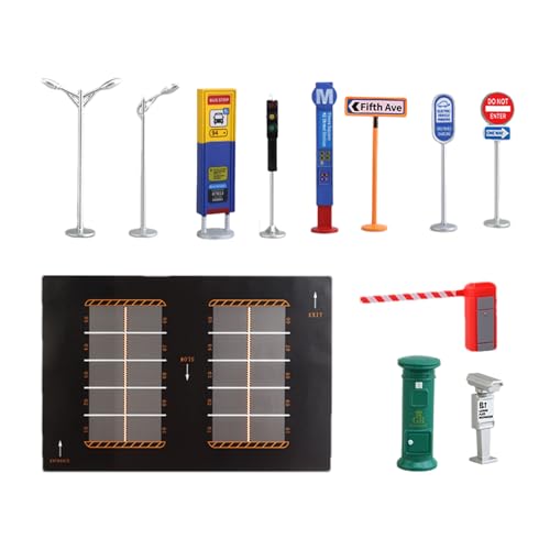 Straßenschilder Spielzeug - Mini -Verkehrszeichen Playset | Educational Urban Transportation Model, Realistic Road Accessories for Boys, Toy Signals, Learning Imaginative Play, Vehicle Simulation von Generisch