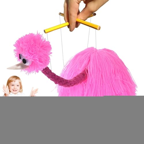 Straußenhandpuppe – bewegliche Plüschpuppe für Kinder, Theater oder Geburtstag | Lustiges Spielzeug für Familie, Partys und Aufführungen von Generisch