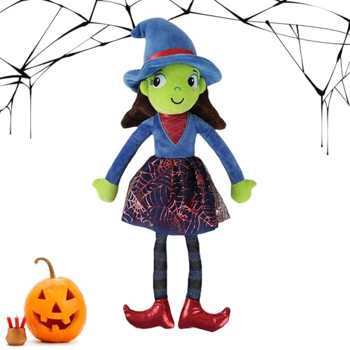 Strega -Puppe - Entzückende gepolsterte Hexenpuppe für Halloween | Grazioso Plüschpuppe in Form Einer Hexe, die für die Haut geeignet Mädchen, für Sofa, Bett, Büro und Subv von Generisch