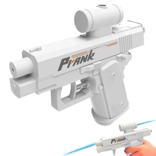 Streich Wasserpistole, 2025 zwanghafte Zwei-Wege-Wasserpistole, Reverse Waters Guns Spray von vorne und hinten, Schulbedarf Spiel, ideale Neuheit Geschenke für Freund Klassenkameraden Familie (Weiß) von Generisch
