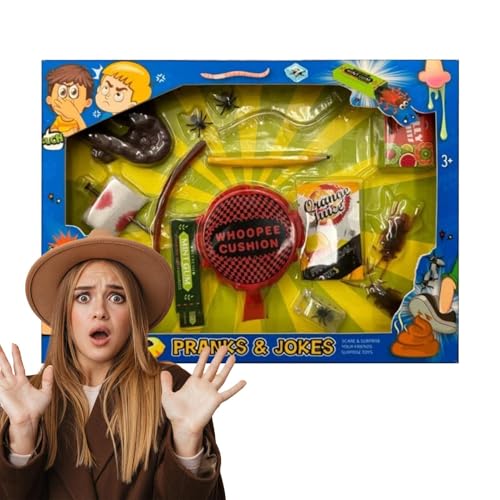 Streichspielzeug, Gagspielzeug Streiche - Gag Jokes Kinderspielzeug-Streich-Set,Neuheitsspielzeug zum Aprilscherz zum Spielen von Witzen mit Furzpad für Kinder, Teenager und Erwachsene Streichspielzeug, Gagspielzeug Streiche - Gag Jokes Kinderspielzeug-Streich-Set,Neuheitsspielzeug zum Aprilscherz zum Spielen von Witzen mit Furzpad für Kinder, Teenager und Erwachsene von Generisch
