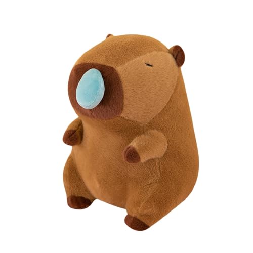 Süße Capybara-Puppe, weiches Stofftier, gemütliche Kuschelkissen für Mädchen und Kinder, perfekt für Geburtstage und zum Kuscheln Lieblingstier Plüsch (Brown, C) von Generisch