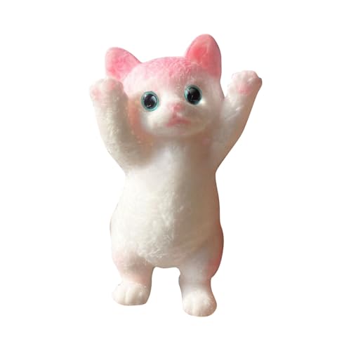 Süße Katze DIY Spielzeug, Cute S queeze Spielzeug Katze Form Stressball Weiche Flexible S queeze Spielzeug Dehnbares Stress-R elief-Spielzeug (A, One Size) von Generisch