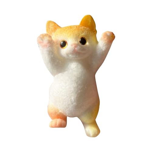 Süße Katze DIY Spielzeug, Cute S queeze Spielzeug Katze Form Stressball Weiche Flexible S queeze Spielzeug Dehnbares Stress-R elief-Spielzeug (B, One Size) von Generisch