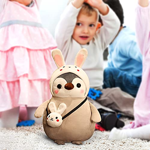 Süße Schlafpuppen Puppen Pinguin 25cm Beruhigende Puppe Kinder Babyspielzeug Plüschtier Versteckspiel Katzentoys (B, One Size) von Generisch