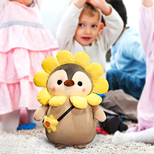 Süße Schlafpuppen Puppen Pinguin 25cm Beruhigende Puppe Kinder Babyspielzeug Plüschtier Versteckspiel Katzentoys (C, One Size) von Generisch