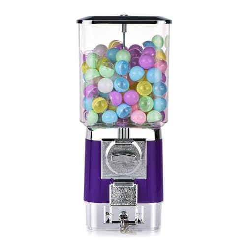 Süßigkeitenautomaten, Münzbetriebene Kaugummi-Maschine mit 200 leeren Kugeln & 100 Edelstahl-Spielsteinen, Kaugummi-Maschine für Kinder, für Spielzeugkapseln, Hüpfbälle, für Spielgeschäfte von Generisch