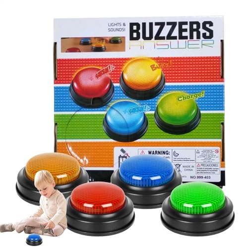 Summer für Spiele, Antwort Summer,Spiele Game Summer mit Lichtern und Sound - 4X Fun Quick Response -Taste einfach zu verwendende Wettbewerbsrequisiten für die Familie von Generisch