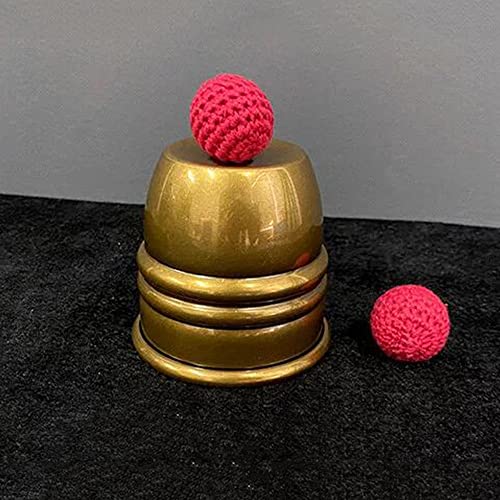 Super Chop Cup (Messing/gealtert) Magic Tricks Ball Appear Vanish Magia Magier Close Up Street Illusions Gimmicks Mentalismus Requisiten von Generisch
