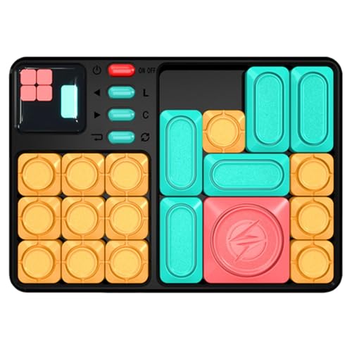Super Slide Brain Game - Magnetischer Gleitblock | Brain Challenge Game Toys | Hirnteaser -Rätselspiele | Handheld Electronic Games | Logic Training Clearance Travel Toys | Elektrische Gehirnschieber von Generisch