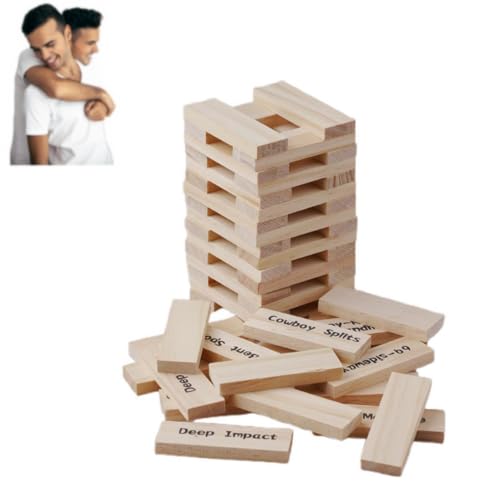 Super freches Blockturm-Spiel, Lust Tower-Spiel für LGBT, Paaraktivitäten und Date-Nachtspiele, Holz-Taumelturm, Stapelblöcke, Spiel für Date-Nacht, 48 Stück Super freches Blockturm-Spiel, Lust Tower-Spiel für LGBT, Paaraktivitäten und Date-Nachtspiele, Holz-Taumelturm, Stapelblöcke, Spiel für Date-Nacht, 48 Stück von Generisch