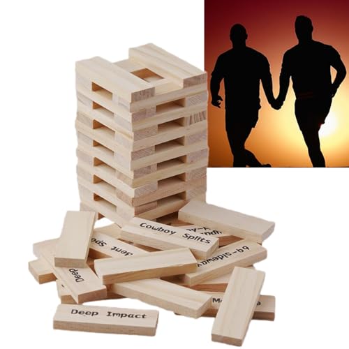 Super freches Blockturm-Spiel, Paar-Spielblöcke für Erwachsene, LGBTQ, 48 Stück, Tumbling Holzturm, Stapelblock für Paare, Date, Nacht, Stolz, gesellschaftliche Zusammenkünfte Super freches Blockturm-Spiel, Paar-Spielblöcke für Erwachsene, LGBTQ, 48 Stück, Tumbling Holzturm, Stapelblock für Paare, Date, Nacht, Stolz, gesellschaftliche Zusammenkünfte von Generisch