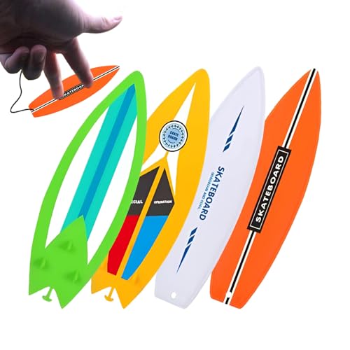 Surfbrett Für Kinder, 4-teiliges kleines Surfbrett-Spielzeug-Set - Surfbrett-Spielzeug, kompaktes Fingerspitzen-Bewegungsspielzeug Für Skifahrer von Generisch