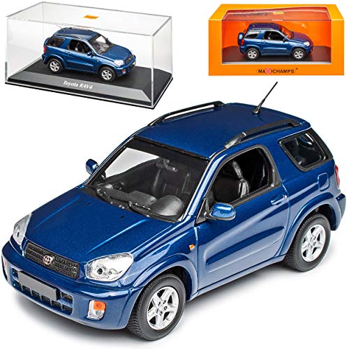 T*o*y*o*t*a RAV4 3 Türer Dunkel Blau Metallic 2. Generation 2000-2006 1/43 Minichamps Maxichamps Modell Auto von Generisch