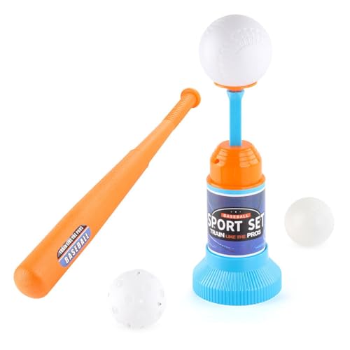 T Ball Set Für Kleinkinder - Kinder Baseball -T -Shirt Mit Fledermaus Und Stand | Batting -Übungsspiel Mit Pitching Machine, Outdoor Backyard Tee Ball Starter -Set Für jungenn Und Mädchen Alter 3+ von Generisch