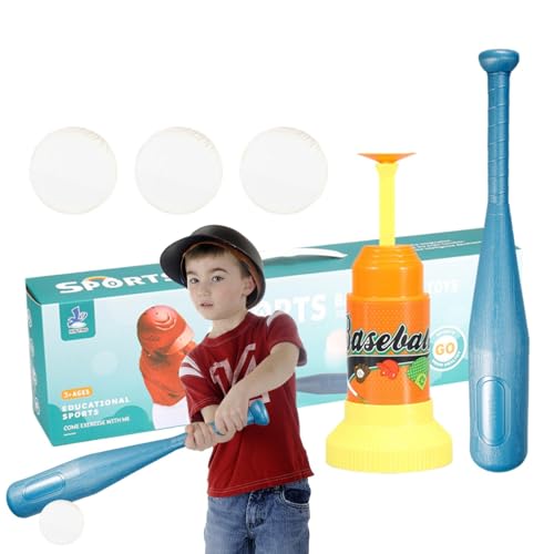 Generisch T-Ball-Set – Kinder-Teeball-Spielzeug-Set, Baseball-Spielsets, Baseball-Set, Baseball-Outdoor-Spielzeug, Tee-Ball-Set Für Kinder Von 4–6 Jahren, Tragbares -Baseball-T-Shirt Für Than von Generisch
