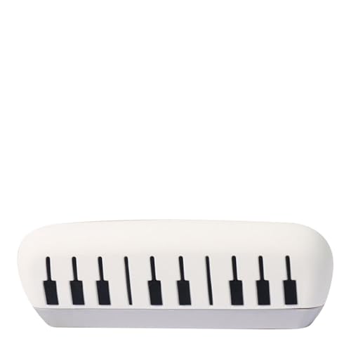 T ragbares Harmonika, Mundharmonika aus Silikon für , Tonart C, Abnehmbar, Ganzkörperwaschbar, Niedliche Musikinstrumente für Baby Kleinkindspielzeug, Ideal für Frühzeitige Bildung (White, One Size) von Generisch