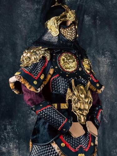 TEERMA Samurai Taktische Rüstung ，KJ25 Gold Rüstung Outfits für Hohen Rang Komplettset (inkl. Helm) von Generisch