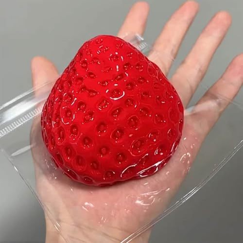 Taba Squishy, Erdbeer Squeeze Spielzeug, antistressball, Antistressball für Kinder Erwachsene, Stressabbau Fidget Toys für Kinder und Erwachsene 6.5cm (A) von Generisch