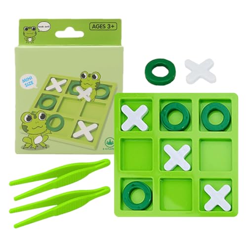 Tac Toe Familienspiel, XO OX Spiel Kinder,Interaktives Pädagogisches Desktop-Brettspiel - Tragbare Familienspiele, Denktraining, Reisespielzeug Erwachsene Und Kinder, Spieleabend von Generisch