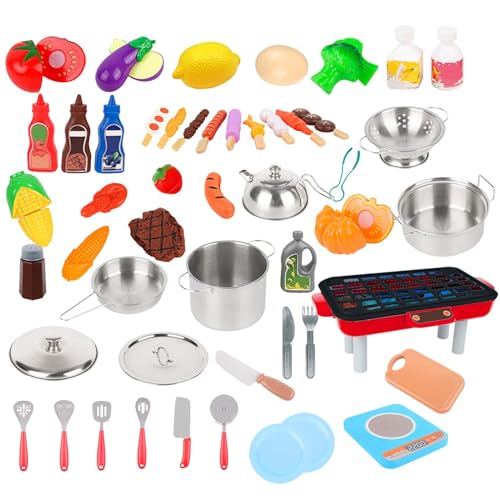 Täuschen Sie Sich Küchenutensilien Set, tun Sie Play Cooking Utensils, Gefälschte Food -Bildungsspielzeug, BBQ Pots Pans Cookware Game für kleine Mädchen Täuschen Sie Sich Küchenutensilien Set, tun Sie Play Cooking Utensils, Gefälschte Food -Bildungsspielzeug, BBQ Pots Pans Cookware Game für kleine Mädchen von Generisch