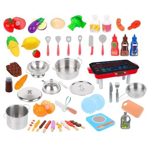 Täuschen Sie Sich Küchenutensilien Set, tun Sie Play Cooking Utensils, Pädagogische Kinder Kitchen -Spielset Accessoires, Kochgeschirr mit Schneidebrett für Farbsortierzubehör Täuschen Sie Sich Küchenutensilien Set, tun Sie Play Cooking Utensils, Pädagogische Kinder Kitchen -Spielset Accessoires, Kochgeschirr mit Schneidebrett für Farbsortierzubehör von Generisch