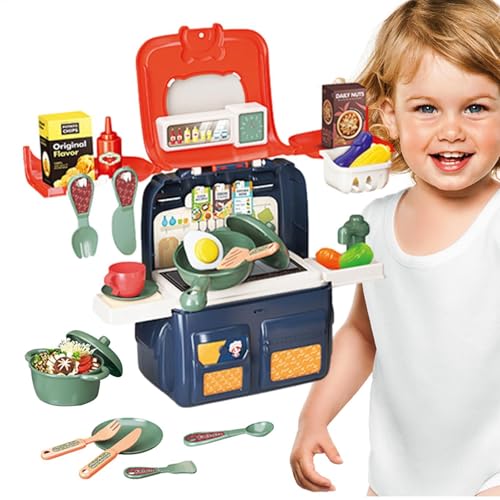 Täuschen Sie das Kochen von Lebensmitteln, Kleinkindspielzeugküche,Rucksackküchengeschirrs -Zubehör | Tragbare interaktive Spielzeugküchenzubehör für, Mädchen Geburtstag Täuschen Sie das Kochen von Lebensmitteln, Kleinkindspielzeugküche,Rucksackküchengeschirrs -Zubehör | Tragbare interaktive Spielzeugküchenzubehör für, Mädchen Geburtstag von Generisch