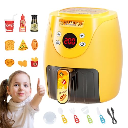 Täuschung Spiele Küchenset - Musical Air Fryer Toy mit farbveränderter Lebensmittel | Kinderkoch Grill Playset Soundeffekte, Spaß beim Kochen für und Mädchen von Generisch