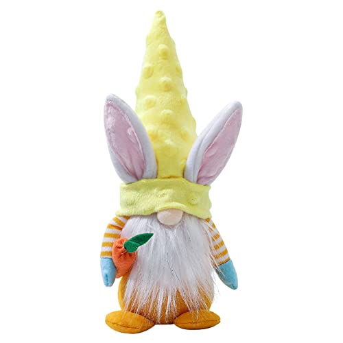 Tag gesichtsloses Urlaub Ostern Ornamente Puppe Geschenke Dekorationen Plüschtier Lernspielzeug Plüschtier (Yellow, One Size) von Generisch