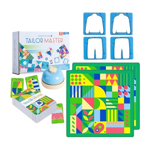 Tailor Master Brettspiel für Kinder und Familien – Reaktions- und Konzentrationstraining, Grafik-Farbabgleich Lernspielzeug, Zwei-Spieler-Strategiespiel mit robustem Material (C) von Generisch