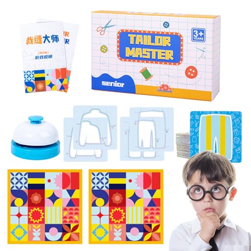 Tailor Master Game, Brettspiel Zur Farbanpassung, Farb- Und Formanpassungsspiel, Kleidung & Hosen Thema Farbe & Form Lern-Denkspiel, Hand-Auge-Koordination, Glocke Und Karten, Vorschulspielzeug Tailor Master Game, Brettspiel Zur Farbanpassung, Farb- Und Formanpassungsspiel, Kleidung & Hosen Thema Farbe & Form Lern-Denkspiel, Hand-Auge-Koordination, Glocke Und Karten, Vorschulspielzeug von Generisch