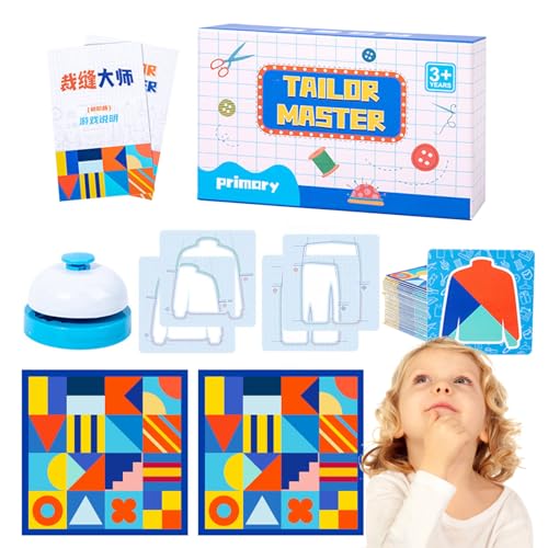 Tailor Master Game, Brettspiel Zur Farbanpassung, Farb- Und Formanpassungsspiel, Kleidung & Hosen Thema Farbe & Form Lern-Denkspiel, Hand-Auge-Koordination, Glocke Und Karten, Vorschulspielzeug Tailor Master Game, Brettspiel Zur Farbanpassung, Farb- Und Formanpassungsspiel, Kleidung & Hosen Thema Farbe & Form Lern-Denkspiel, Hand-Auge-Koordination, Glocke Und Karten, Vorschulspielzeug von Generisch