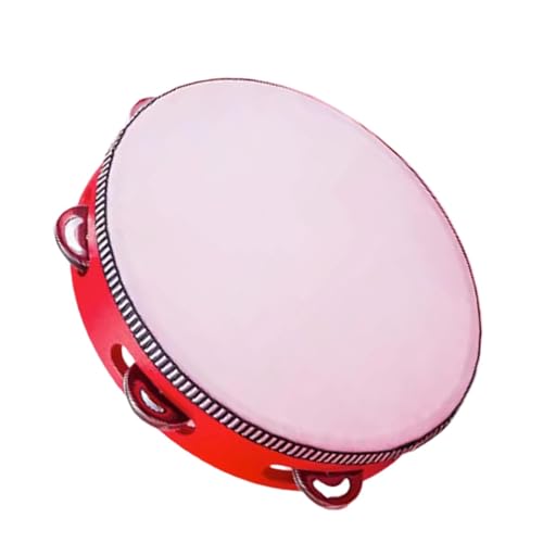 Tamburin Drum 8 Zoll Handtrommel | Handheld Percussion Instrument mit glattem Rand | Tamburin für Erwachsene | Professionelles Musikinstrument für Anfänger und Erwachsene von Generisch
