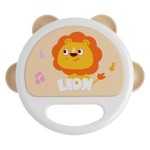 Tamburin Percussion Instrument Löwe Design Handglocke Set Interaktiver Sound Maker Stabile Konstruktion Kinderfreundliche Größe Aus ABS Material 13,5x3,0x11,5cm von Generisch