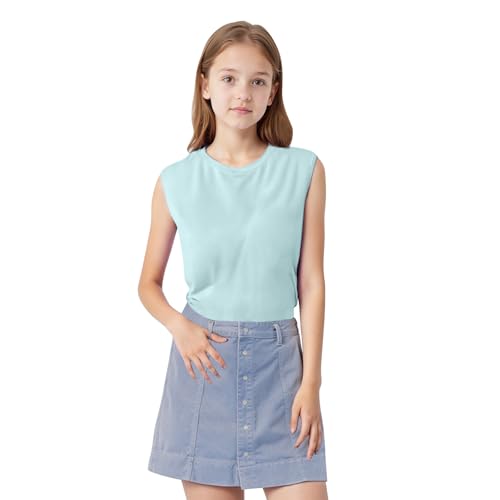 Tanktop für Mädchen, Sommer, rückenfrei, niedliches Outfit, Hemd, einfarbig, Baumwolle, leger, hautfreundlich, umweltfreundlich, ärmellos, Rundhalsausschnitt, Fotoshootings, Geburtstage Tanktop für Mädchen, Sommer, rückenfrei, niedliches Outfit, Hemd, einfarbig, Baumwolle, leger, hautfreundlich, umweltfreundlich, ärmellos, Rundhalsausschnitt, Fotoshootings, Geburtstage von Generisch