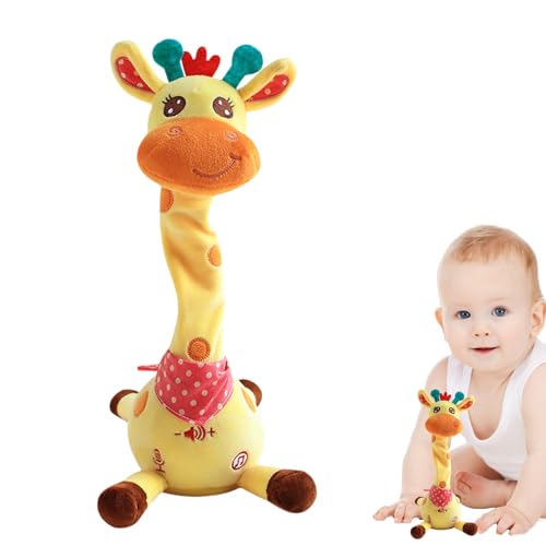 Tanzende Giraffe Plüschtier - Tanzende Sprechende Giraffe Musikspielzeug | Wiederaufladbares Plüschtier Bewegliche Figur Für Kinder Ab 1 Jahr Zu Hause Unterwegs Aktivitäten von Generisch