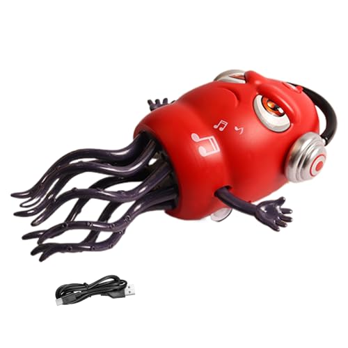 Tanzender Oktopus Baby Spielzeug,Wiggelnder Hindernissensor Tintenfisch | Wiederaufladbares Oktamusik Spielzeug Mit Licht Für Kinder Geburtstag Weihnachten Krabbelspielzeug Babybett Bauchzeit von Generisch
