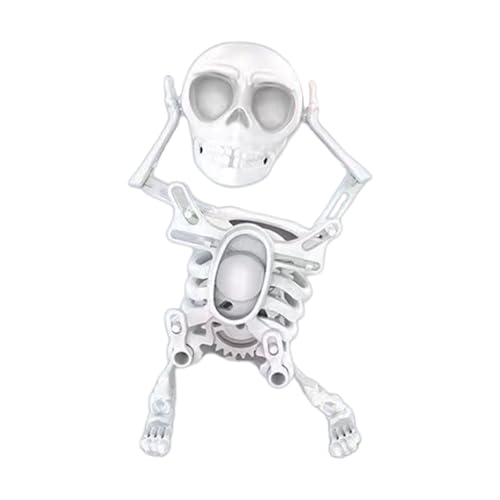 Tanzendes Skelett Spielzeug | Aufziehbare Schaukelnde 3D Gedruckte Skelett Figur Für Kinder - Halloween Spieluhr Dekoration Für Jugendliche Kinder Erwachsene Desktop Deko von Generisch