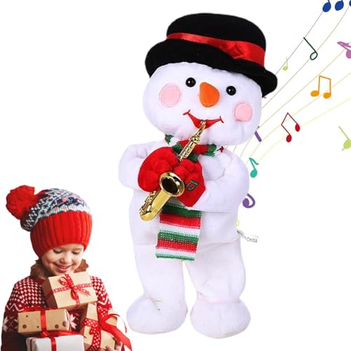 Tanzendes Weihnachtsspielzeug,ausgestopfte Weihnachtstiere - Elektrisches Plüsch-Weihnachtstanzspielzeug Swing Dancing Plüschspielzeug Mit Simulation Saxophon, Dekoratives von Generisch
