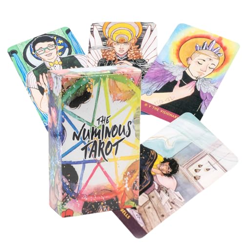 Tarot Cards - 79 Set -Orakelkarten für mysteriöse Anleitung, Psychologische Orakles -Kit mit Wahrsagungswerkzeugen, Brettspiel für Zukunft, Vergangenheit, Meditation, persönliche Einsicht 4.02x2,36 Zo von Generisch